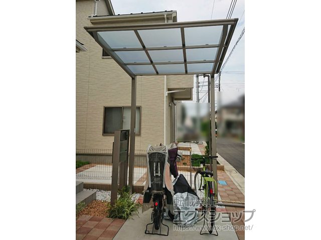 東京都国分寺市ののサイクルポート・駐輪場 フーゴFミニ (フラットスタイル) 積雪〜20cm対応 施工例