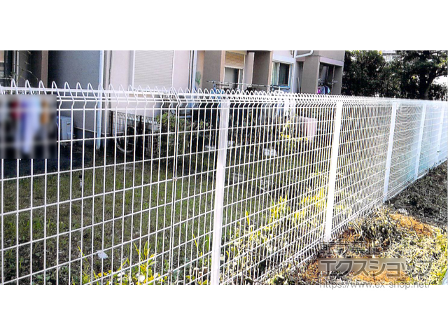 東京都葛飾区ののフェンス・柵 メッシュフェンスG10 自由柱施工 施工例