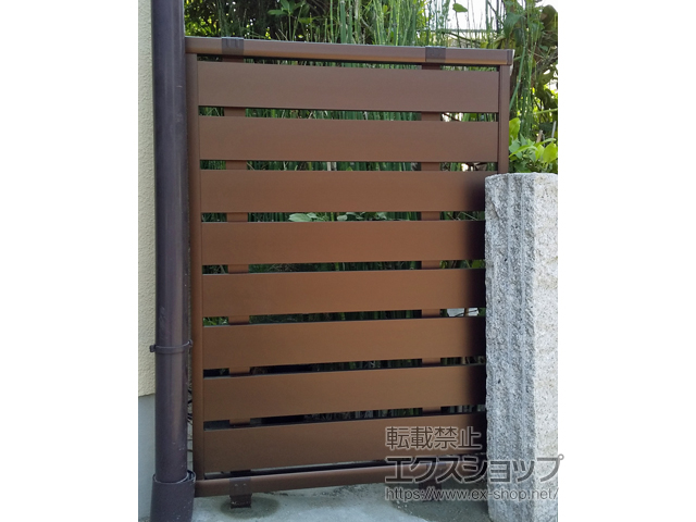 奈良県北葛城郡上牧町ののフェンス・柵 シンプレオフェンスSY1型 横スリット 自由柱施工 施工例