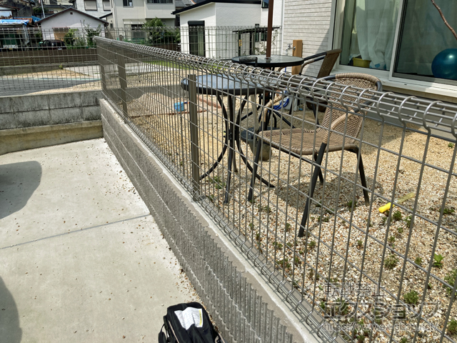 滋賀県草津市ののフェンス・柵 ユメッシュR型 フリー支柱タイプ 施工例