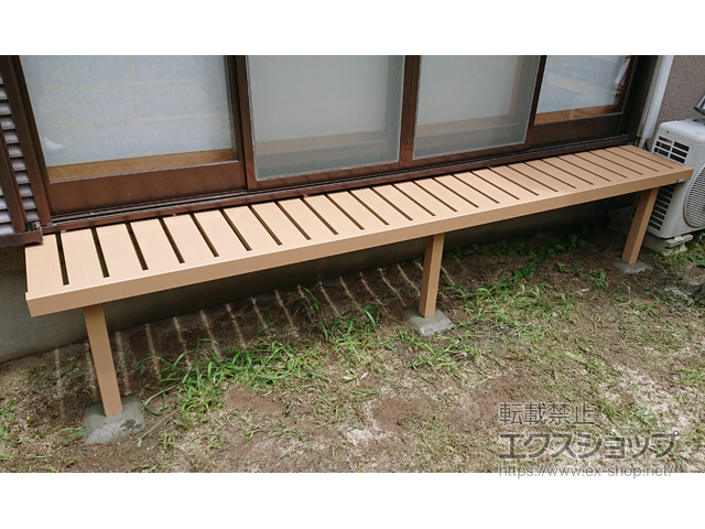 福岡県大野城市ののウッドデッキ 濡れ縁 壁付けタイプ 施工例