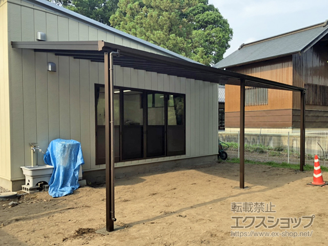 群馬県伊勢崎市ののテラス屋根 ソラリア F型 ビッグサイズ 連棟 積雪〜20cm対応 施工例