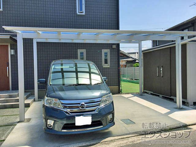 大阪府泉佐野市ののカーポート ソリッドポート ワイド 積雪〜20cm対応 施工例