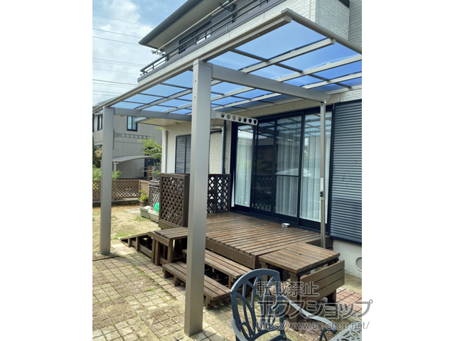 長崎県佐世保市ののカーポート ネスカF (フラットスタイル) 積雪〜20cm対応 施工例