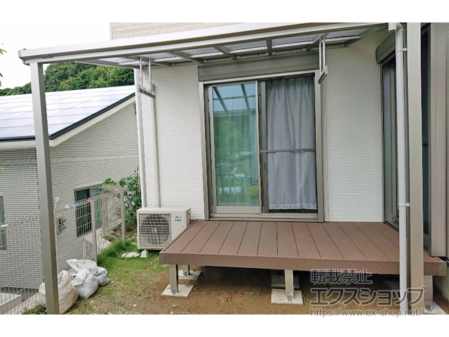 福岡県北九州市ののテラス屋根 ソラリア F型 テラスタイプ 単体 積雪〜20cm対応 施工例