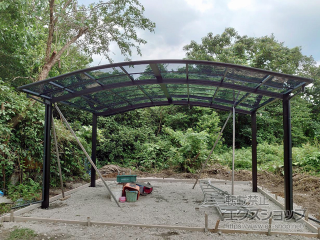 埼玉県日高市ののカーポート プレシオスポート ワイド 積雪〜20cm対応 施工例