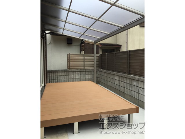 滋賀県甲賀市ののテラス屋根 ソラリア F型 テラスタイプ 単体 積雪〜20cm対応 施工例