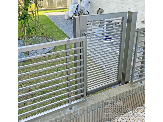 千葉県野田市のの門扉 開き門扉AB YR2型 片開き 柱使用 施工例