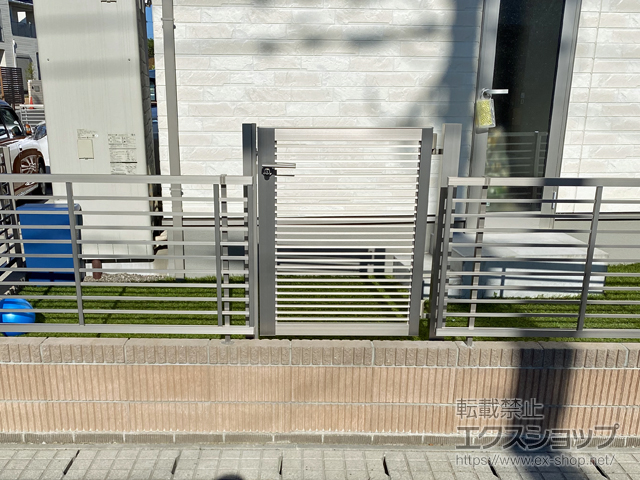 千葉県野田市のの門扉 開き門扉AB YR2型 片開き 柱使用 施工例