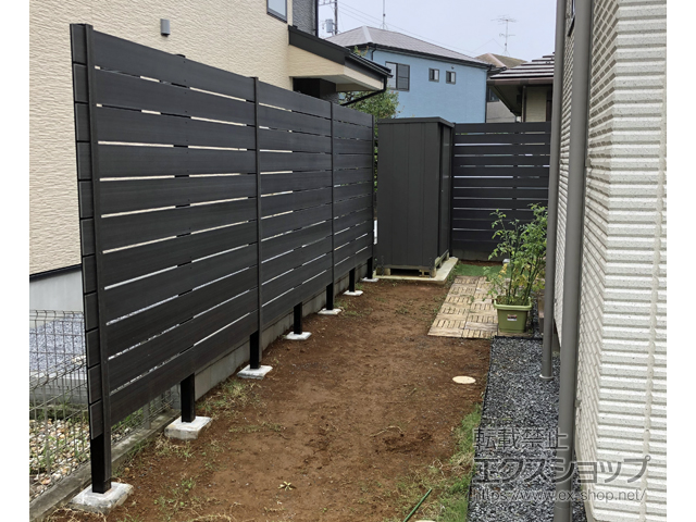 千葉県千葉市ののフェンス・柵 プラドフェンス ジョイントあり仕様 隙間10mm H1,770 L6,000 施工例