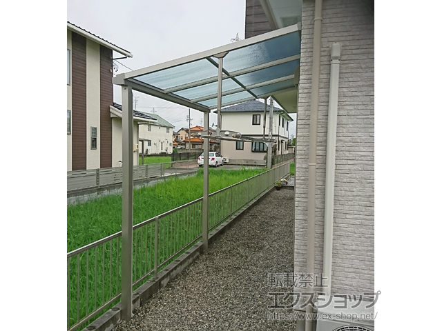 岐阜県岐阜市ののテラス屋根 ソラリア F型 テラスタイプ 単体 積雪〜20cm対応 施工例