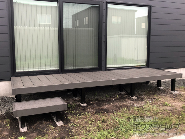 北海道恵庭市ののウッドデッキ リウッドデッキ 200 施工例