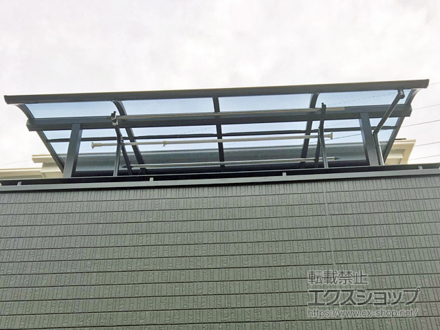 千葉県柏市ののバルコニー・ベランダ屋根 プレシオステラスII R型 屋根タイプ 単体 積雪〜20cm対応 施工例