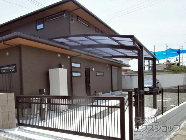 大阪府各務原市のYKKAPのカーポート レイナポートグラン 積雪〜20cm対応 施工例