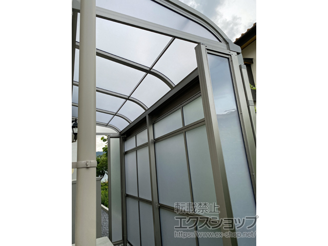 長野県長野市ののストックヤード スピーネストックヤードR型 パネルタイプ 袖壁仕様 積雪50cm対応 施工例