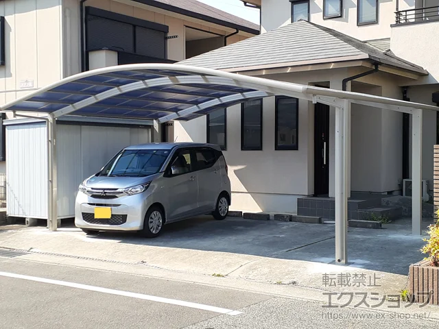 兵庫県三木市のYKKAPのカーポート レイナツインポートグラン　積雪～20cm対応 施工例