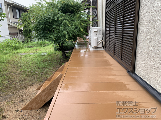岡山県赤磐市ののウッドデッキ リウッドデッキ 200＋リウッド ステップ5型 Sタイプ（2段） 施工例
