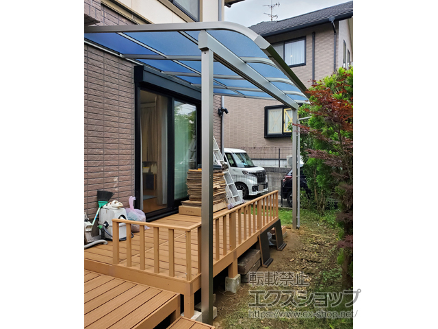 千葉県木更津市ののテラス屋根 ソラリア R型 テラスタイプ 単体 積雪〜20cm対応 施工例
