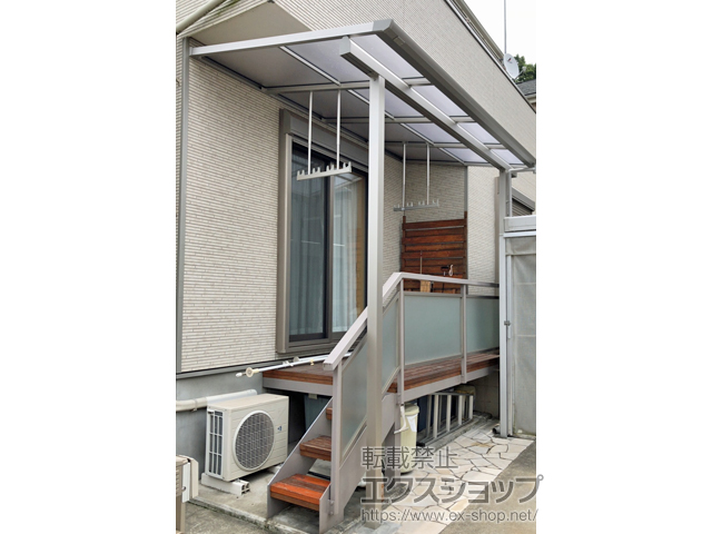 千葉県千葉市ののテラス屋根 ソラリア F型 テラスタイプ 単体 積雪〜20cm対応 施工例