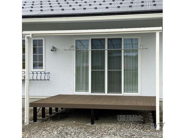 長野県伊那市ののテラス屋根 ソラリア F型 テラスタイプ 単体 積雪〜20cm対応 施工例