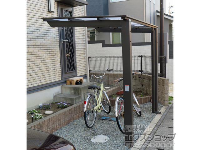 兵庫県赤穂市ののサイクルポート・駐輪場 ネスカFミニ (フラットスタイル) 積雪〜20cm対応 施工例