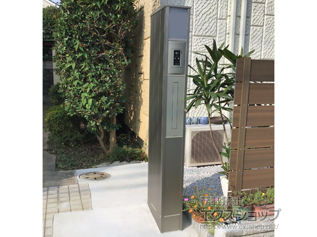 福岡県福岡市のの機能門柱・ポスト ファンクションユニット スリムスクエア ユニット型 Aタイプ 施工例