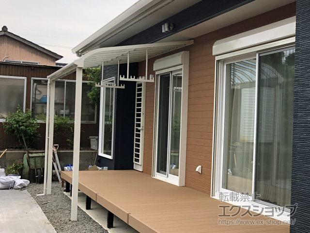 鹿児島県出水市ののテラス屋根 ソラリア R型 1500 テラスタイプ 単体 積雪〜50cm対応 施工例