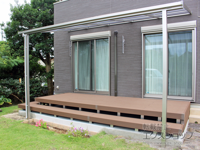 宮崎県宮崎市ののテラス屋根 ソラリア F型 テラスタイプ 単体 積雪〜20cm対応 施工例