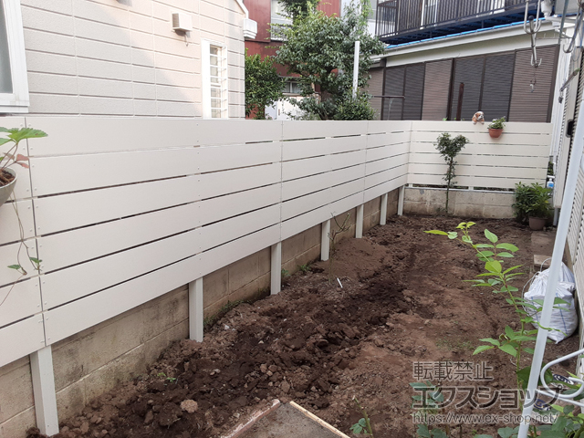 東京都国分寺市ののフェンス・柵 プラドフェンス ジョイントなし仕様 隙間10mm H1000(板6段) 施工例