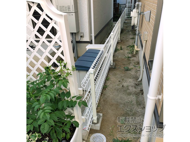 福岡県福岡市ののフェンス・柵 グリッドフェンスR型 フリーポールタイプ 施工例