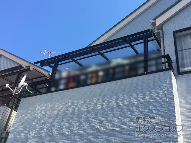 神奈川県川崎市ののバルコニー・ベランダ屋根 ソラリア R型 屋根タイプ 単体 積雪〜20cm対応 施工例