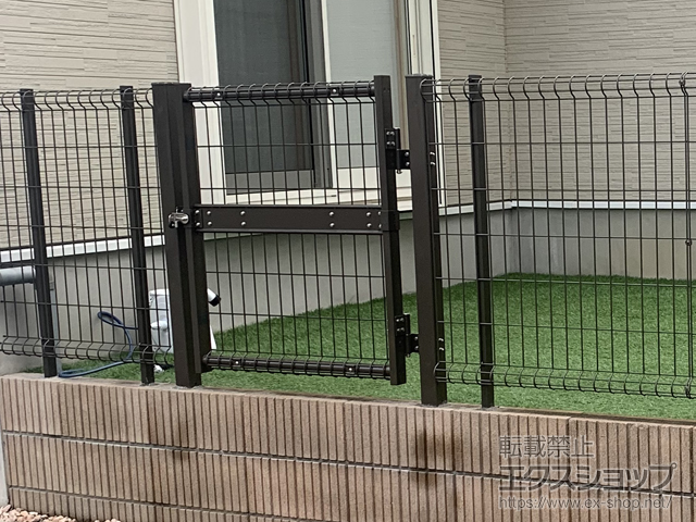 千葉県柏市のの門扉 ハイグリッド門扉N8型 片開き　柱使用 施工例