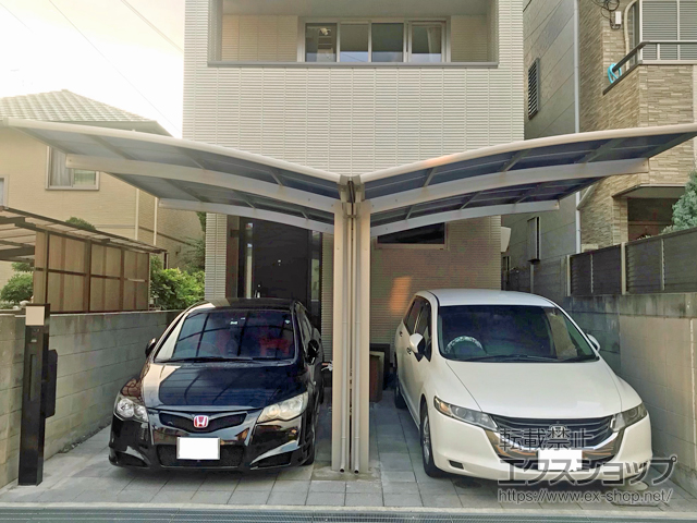 大阪府豊中市ののカーポート プレシオスポート Y合掌 積雪〜20cm対応 施工例