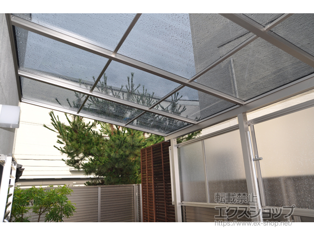 大阪府茨木市ののテラス屋根 ソラリア F型 テラスタイプ 単体 積雪〜20cm対応 施工例