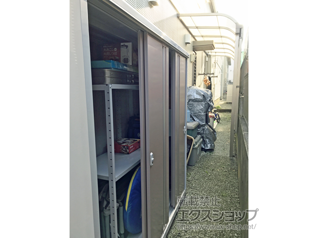 兵庫県神戸市のの物置・屋外倉庫 シンプリー 一般型 1940×615×1903（MJX-196E-P） MJX-196E-P-AR 施工例