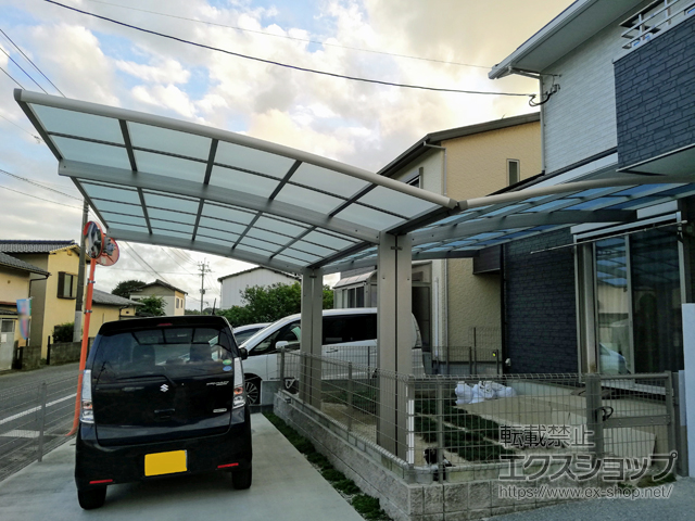 福岡県八女郡広川町ののカーポート レイナポートグラン Y合掌　積雪〜20cm対応 施工例