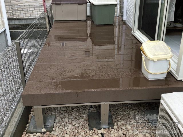 東京都小平市ののウッドデッキ リウッドデッキ 200 施工例