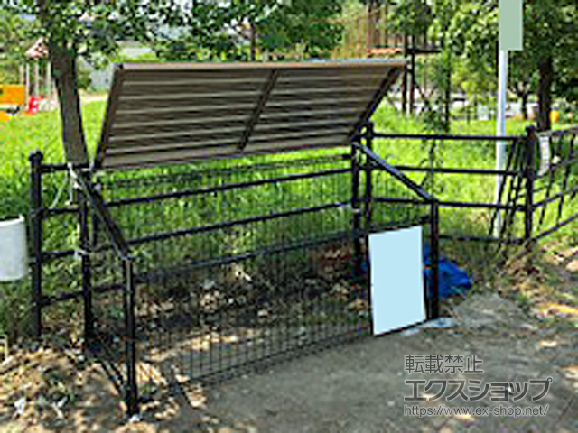 福岡県北九州市ののゴミステーション GSMS10-2010BK ゴミストッカー MS10型 施工例