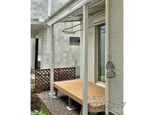 埼玉県朝霞市ののテラス屋根 ソラリア F型 テラスタイプ 単体 積雪〜20cm対応 施工例