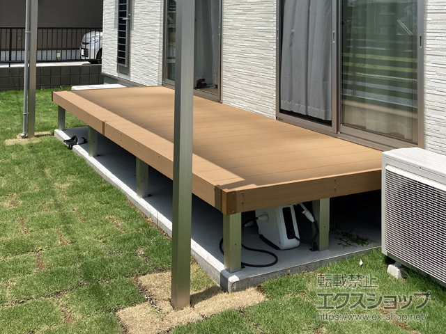 茨城県ひたちなか市ののウッドデッキ リウッドデッキ 200 施工例