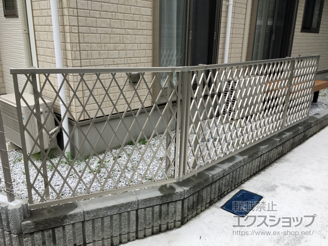 神奈川県横浜市ののフェンス・柵 シンプレオフェンス8型 ラチス格子 自由柱 施工例