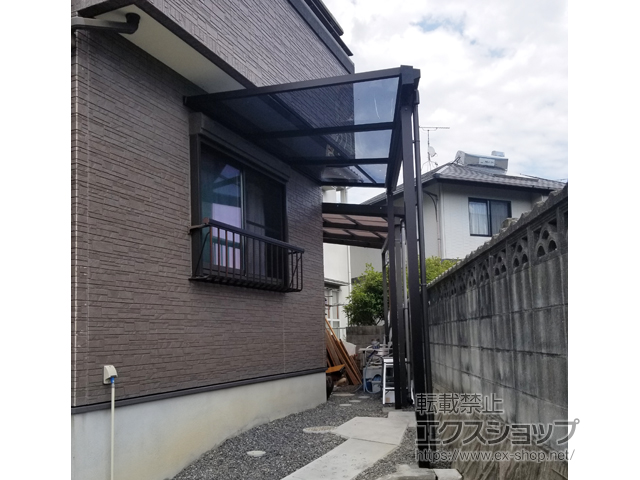 広島県東広島市ののテラス屋根 ソラリア F型 テラスタイプ 単体 積雪〜20cm対応 施工例