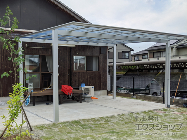 香川県木田郡三木町ののカーポート ソリッドポート ワイド 積雪〜20cm対応 施工例