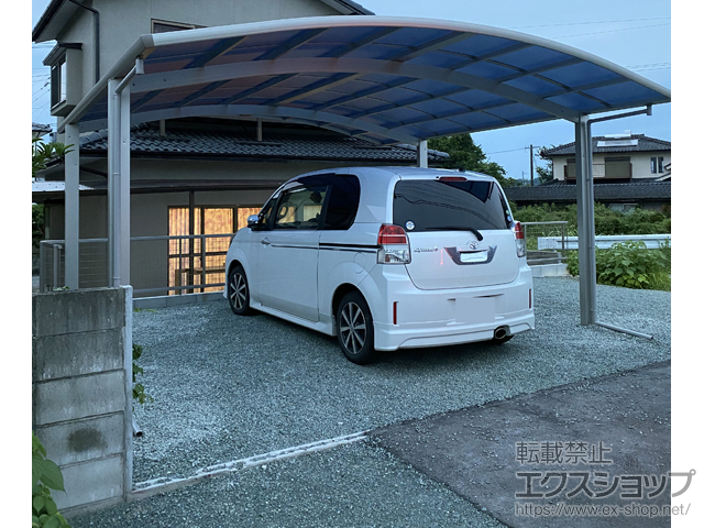 熊本県菊池市ののカーポート プレシオスポート ワイド 積雪〜20cm対応 施工例