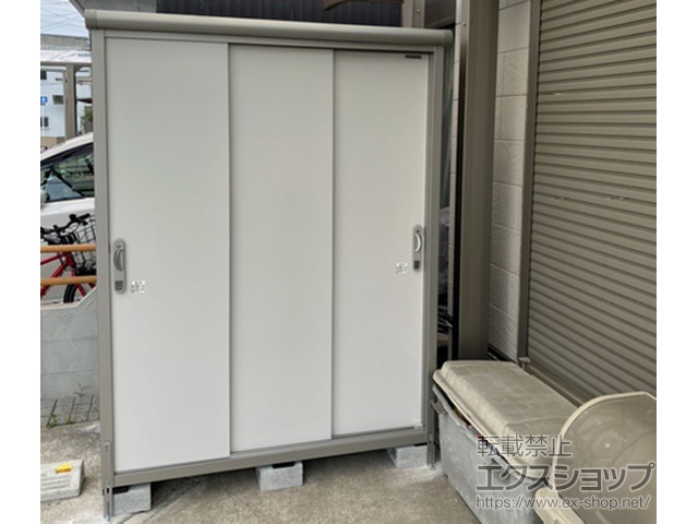 大阪府堺市のの物置・屋外倉庫 エスモ 一般型 1497×900×1959（ESE-1509A） ESE-1509A-PW 施工例