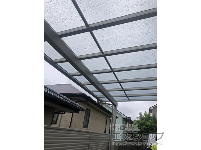 鹿児島県姶良市ののテラス屋根 ソラリア F型 テラスタイプ 単体 積雪〜20cm対応 施工例