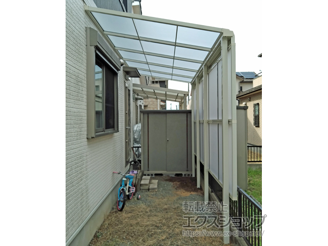 ののテラス屋根 スピーネ F型 テラスタイプ 連棟 積雪〜20cm対応 施工例