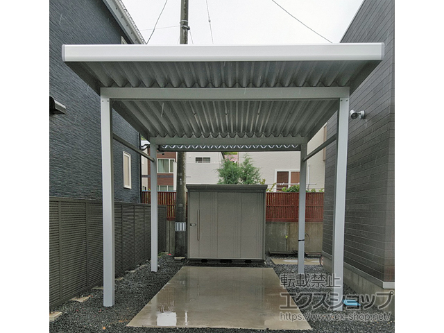 宮城県気仙沼市ののカーポート レオンポートneo 角柱　積雪〜50cm対応 施工例