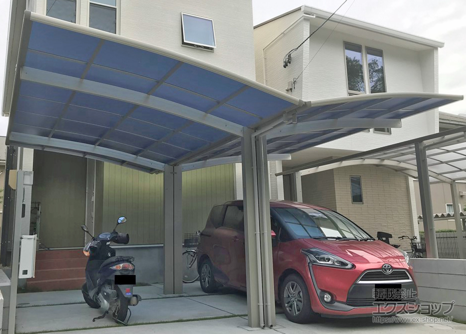 愛知県みよし市ののカーポート プレシオスポート Y合掌 積雪〜20cm対応 施工例
