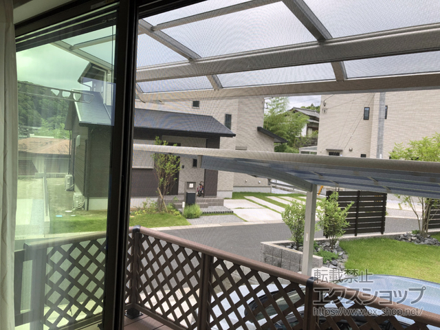 福岡県宗像市ののテラス屋根 ソラリア R型 テラスタイプ 単体 積雪〜20cm対応 施工例